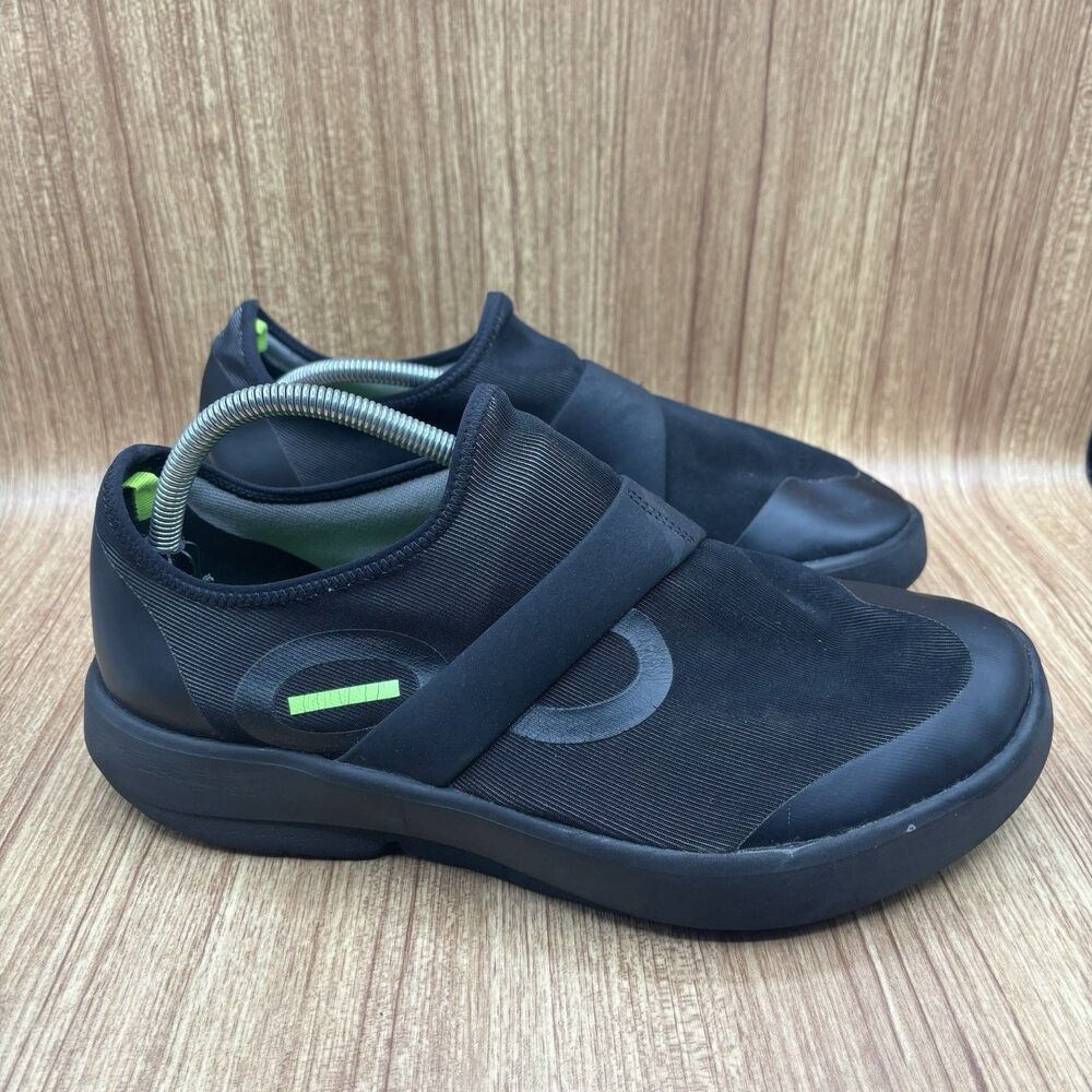 Oofos‎ Oomg Fibre Low Mens 11 Shoes Slip On Sneaker Recovery Black Mesh EU 44